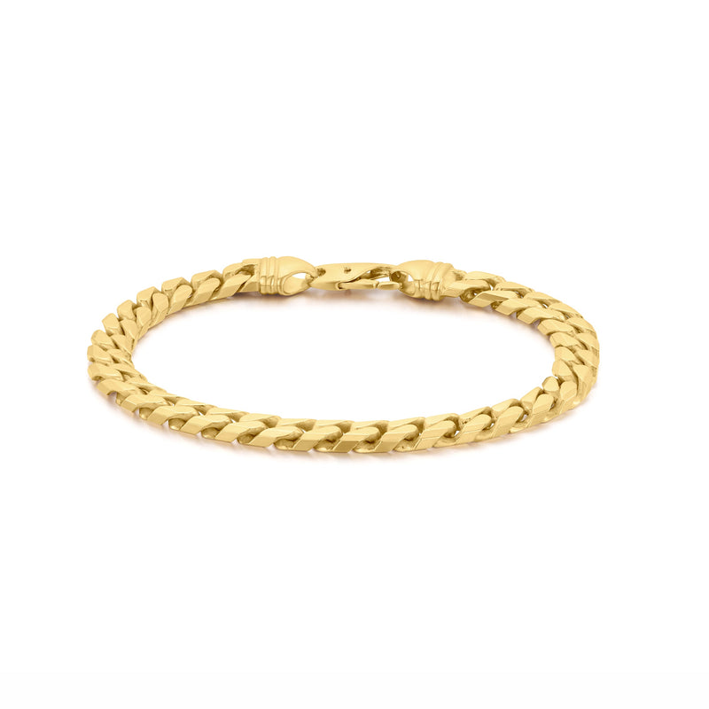 9ct Yellow Gold 7mm Tight Curb Bracelet