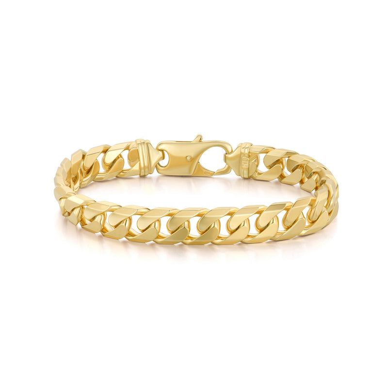 9ct Yellow Gold 11mm Tight Curb Bracelet
