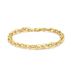 9ct Yellow Gold Interlocking Oval Link Bracelet