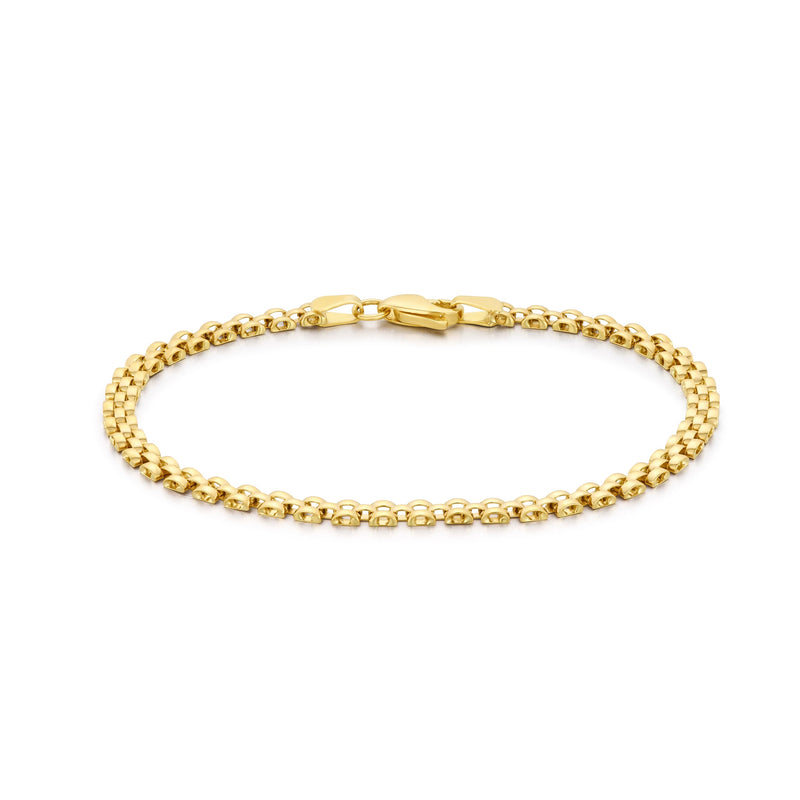 9ct Yellow Gold Panther Link Bracelet