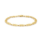 9ct Yellow Gold Fancy Twist Link Bracelet