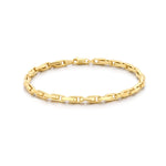 9ct Yellow Gold Open Box Link Bracelet