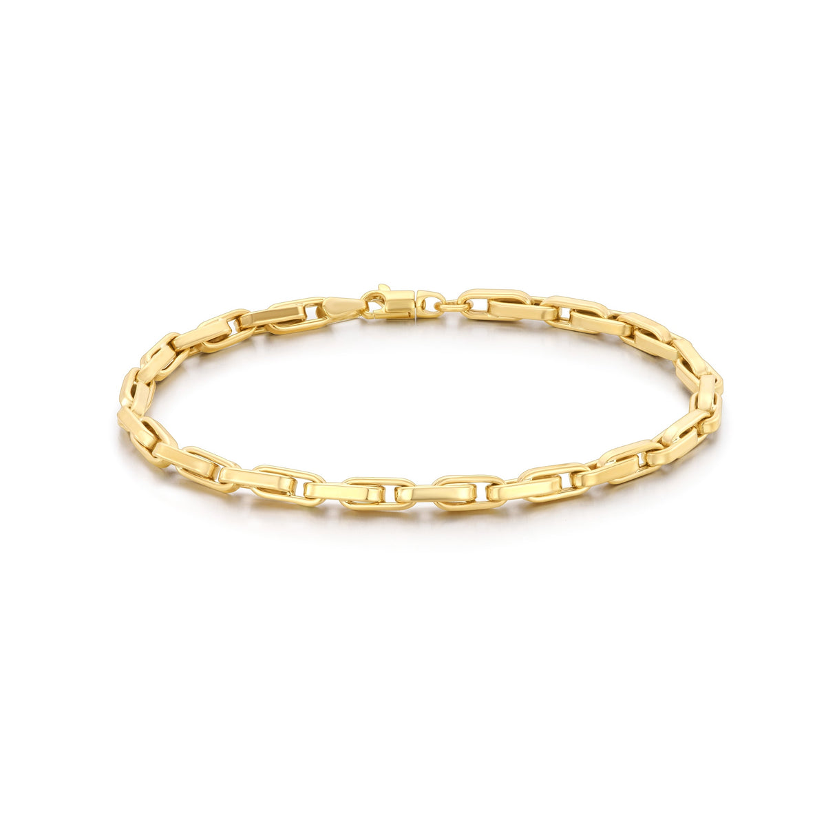 9ct Yellow Gold Open Box Link Bracelet