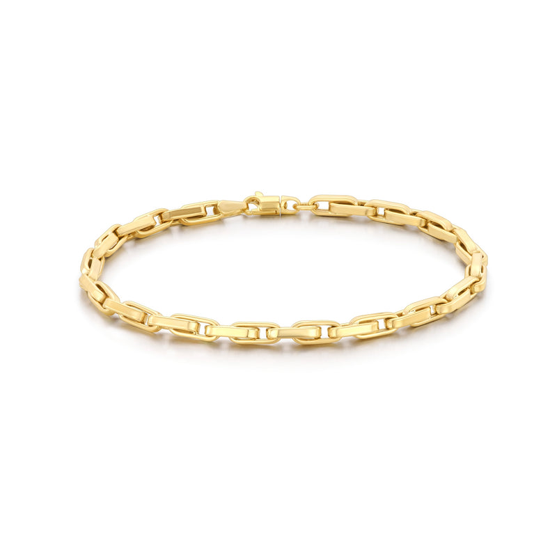 9ct Yellow Gold Open Box Link Bracelet