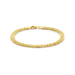 9ct Yellow Gold Five Row Panther Link Bracelet
