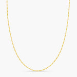9ct Yellow Gold 1.3mm Figaro Chain