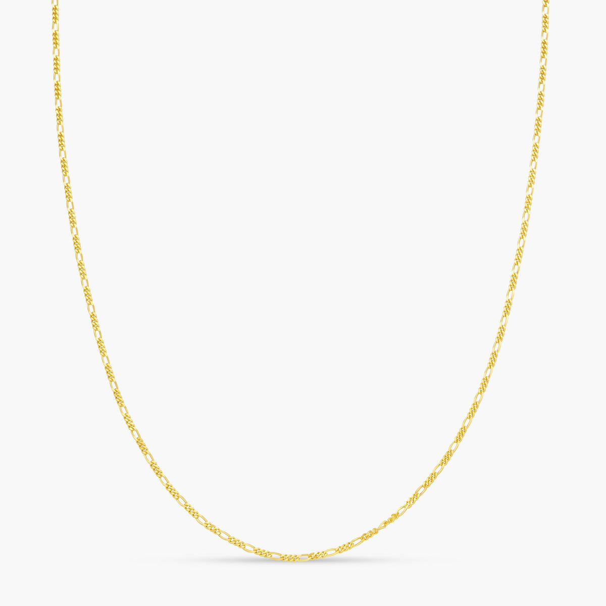 9ct Yellow Gold 1.3mm Figaro Chain