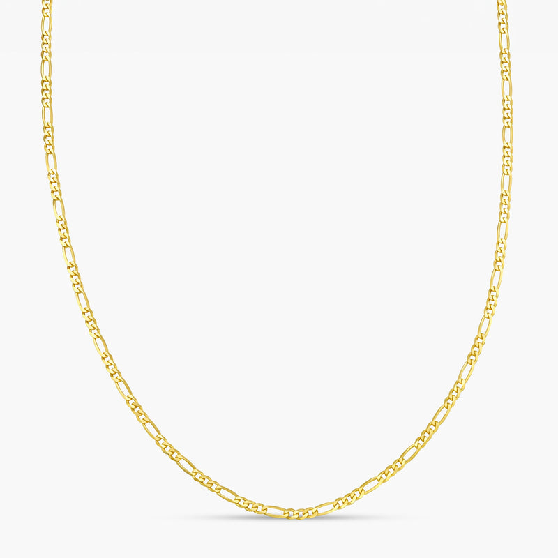 9ct Yellow Gold 2.2mm Figaro Chain