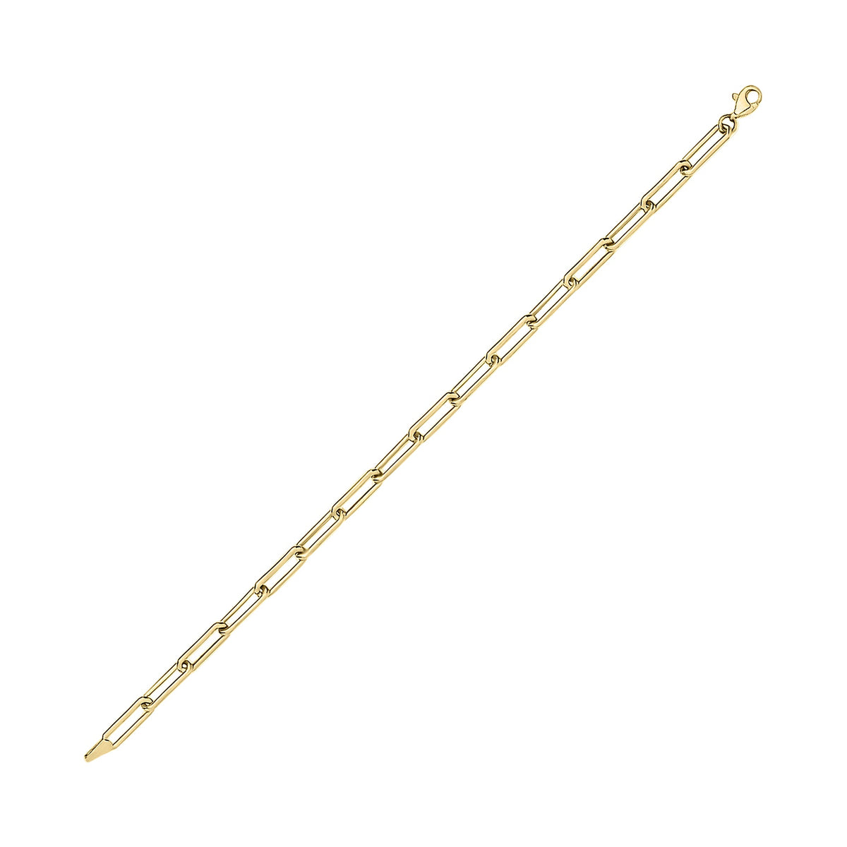9ct Yellow Gold 4.6mm Paperclip Link Chain