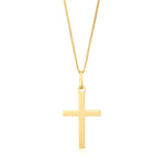 9ct Yellow Gold Classic Cross Pendant — 25mm
