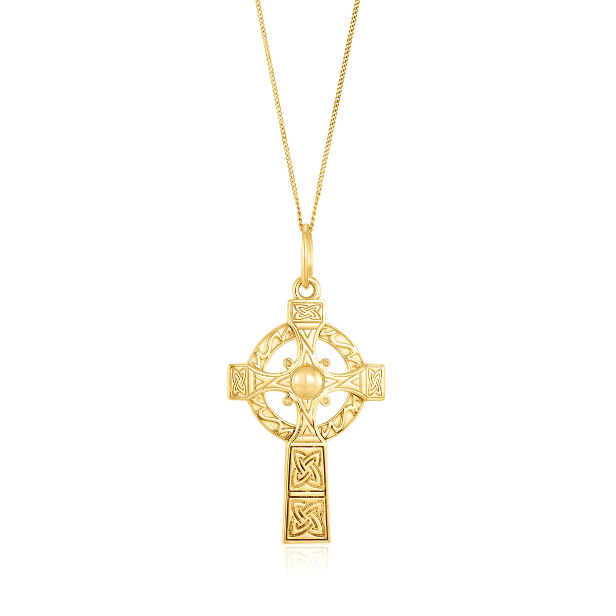 9ct Yellow Gold Celtic Cross Pendant