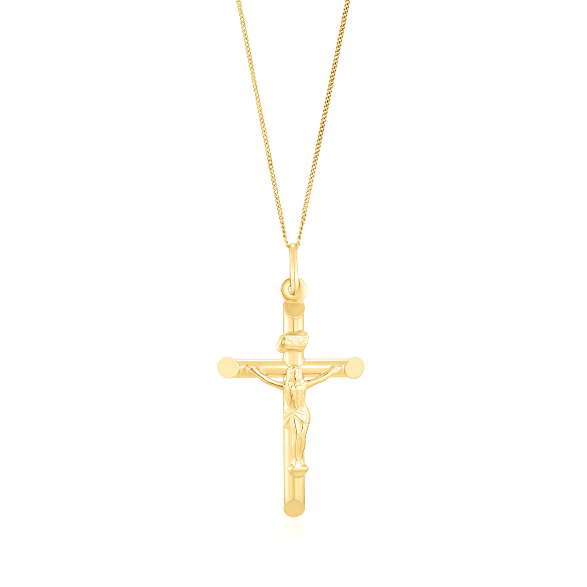 9ct Yellow Gold Crucifix Pendant