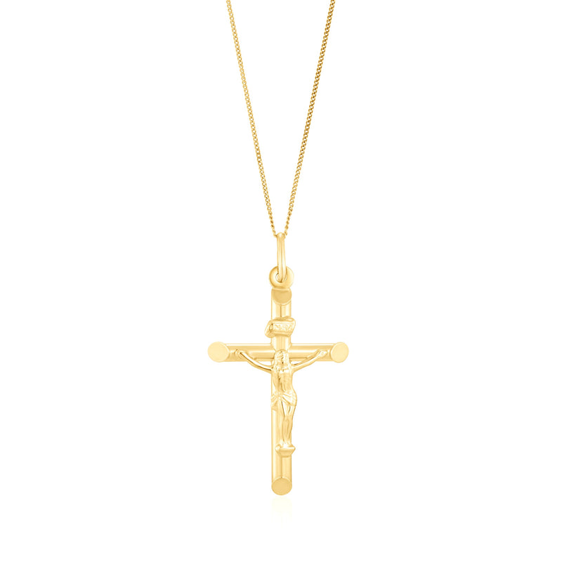 9ct Yellow Gold Crucifix Pendant