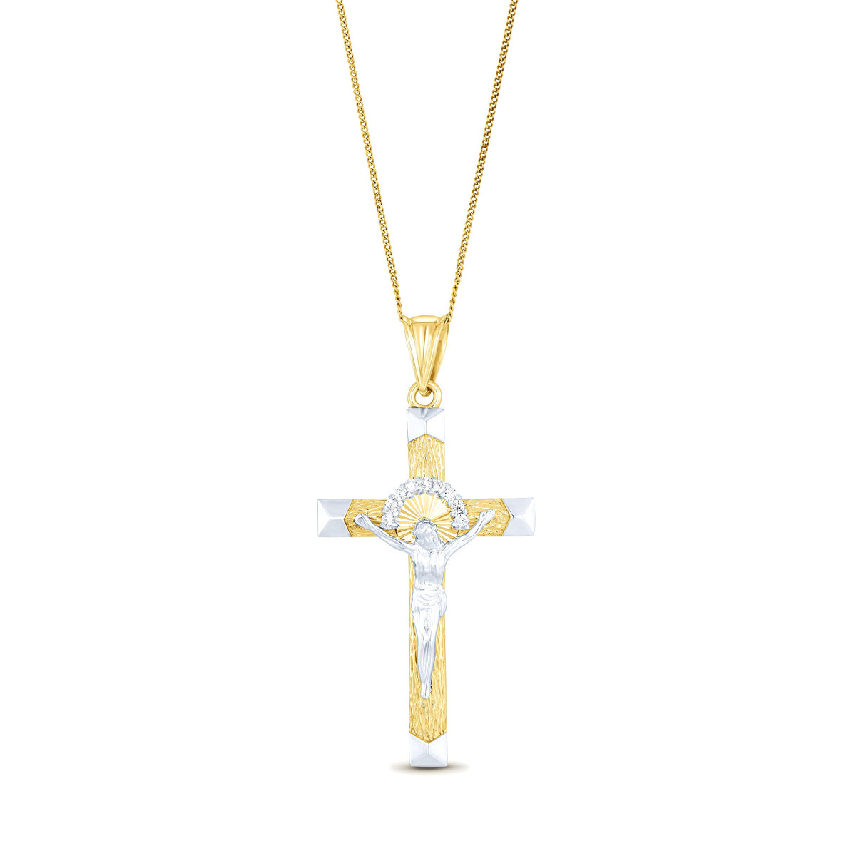 9ct Yellow Gold Large Crucifix Pendant