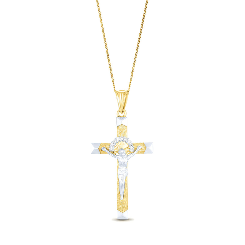 9ct Yellow Gold Large Crucifix Pendant