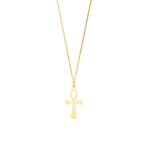 9ct Yellow Gold Ankh Cross Pendant