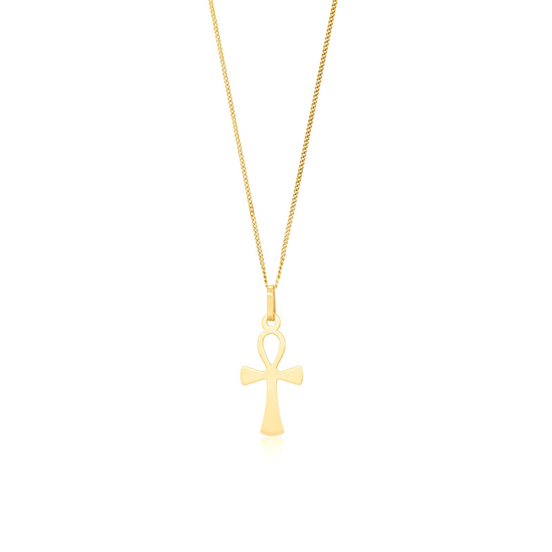 9ct Yellow Gold Ankh Cross Pendant