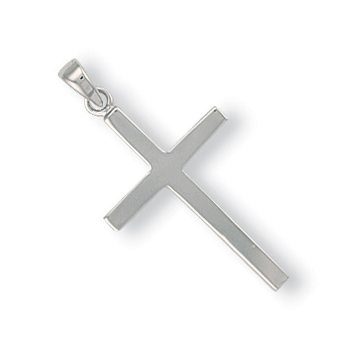 9ct White Gold Classic Cross Pendant — 31mm