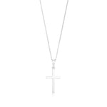 9ct White Gold Classic Cross Pendant — 31mm