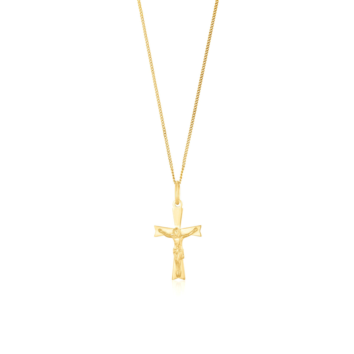 9ct Yellow Gold Crucifix Pendant