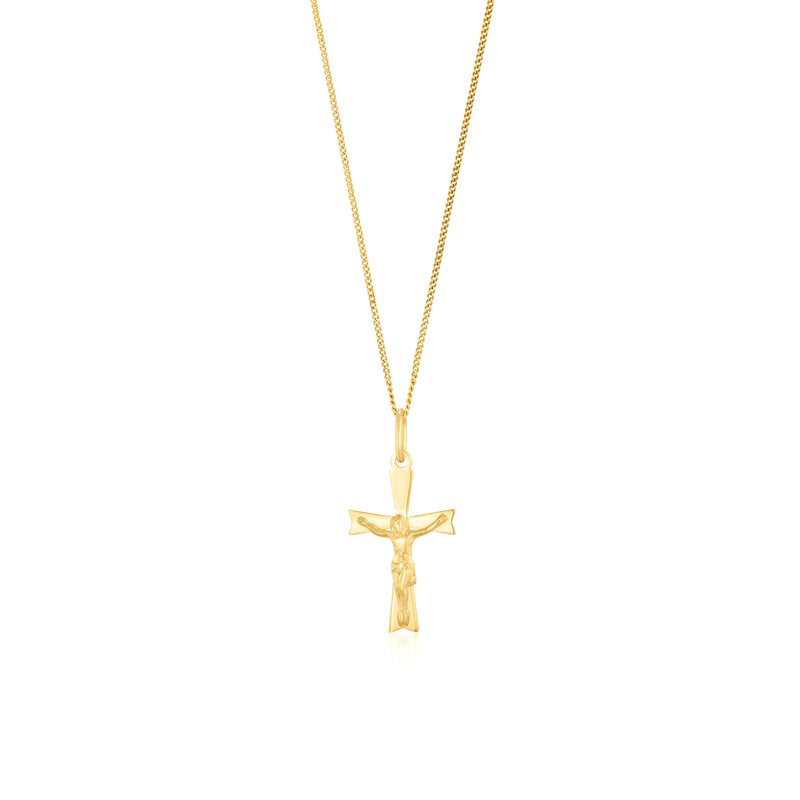 9ct Yellow Gold Crucifix Pendant