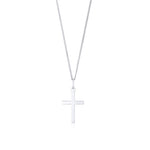 9ct White Gold Classic Cross Pendant — 26mm