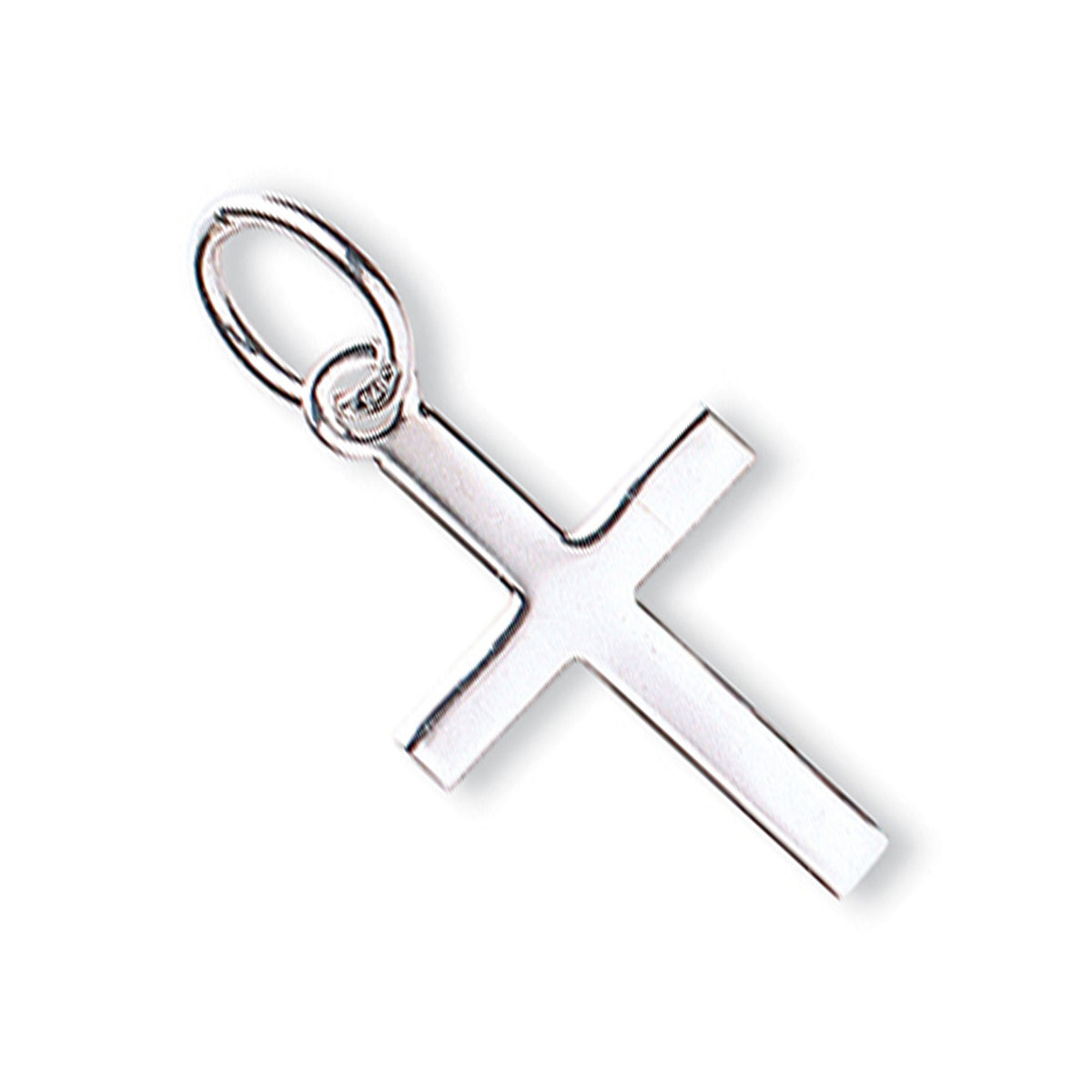9ct White Gold Classic Cross Pendant — 26mm