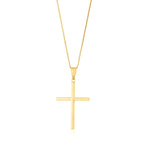 9ct Yellow Gold Classic Hollow Cross Pendant