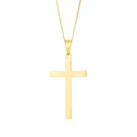 9ct Yellow Gold Classic Cross Pendant — 26mm