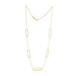9ct Yellow Gold Polished Open Oval Necklace — 18"/45cm