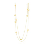 9ct Yellow Gold Polished Flat Oval Necklace — 32"/81cm
