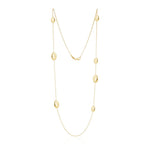9ct Yellow Gold Polished Flat Oval Necklace — 24"/61cm