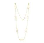9ct Yellow Gold Polished Open Oval Necklace — 24"/61cm