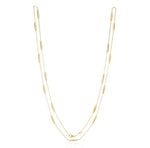 9ct Yellow Gold Polished Marquise Necklace — 32"/81cm