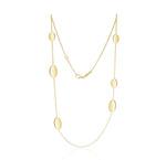 9ct Yellow Gold Polished Flat Oval Necklace — 18"/45cm