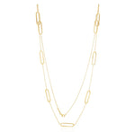 9ct Yellow Gold Polished Open Oval Necklace — 32"/81cm