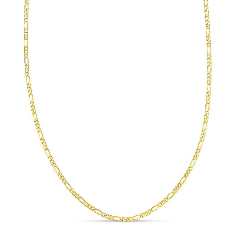 9ct Yellow Gold 2.2mm Figaro Chain