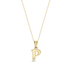 9ct Yellow Gold Natural Diamond Initial P Pendant