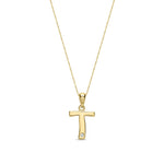 9ct Yellow Gold Natural Diamond Initial T Pendant
