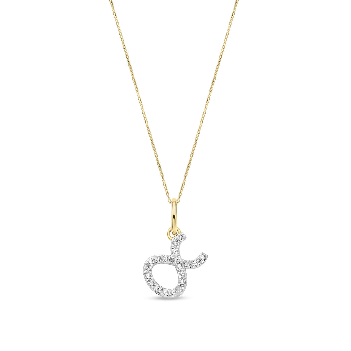 9ct Yellow Gold Natural Diamond Taurus Zodiac Pendant