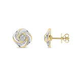 18ct Yellow Gold Natural Diamond Twist Stud Earrings