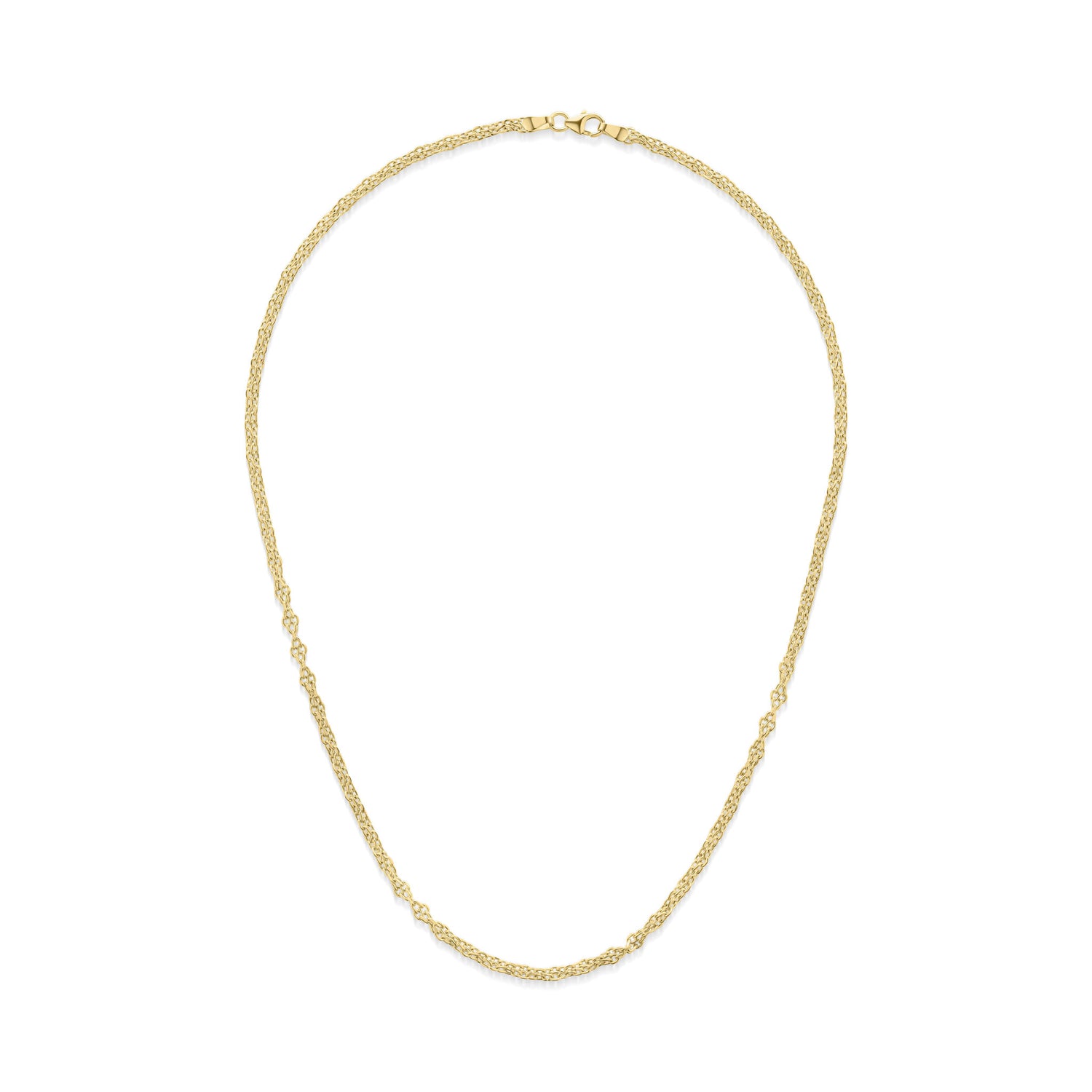 9ct Yellow Gold Fancy Open Link Necklace