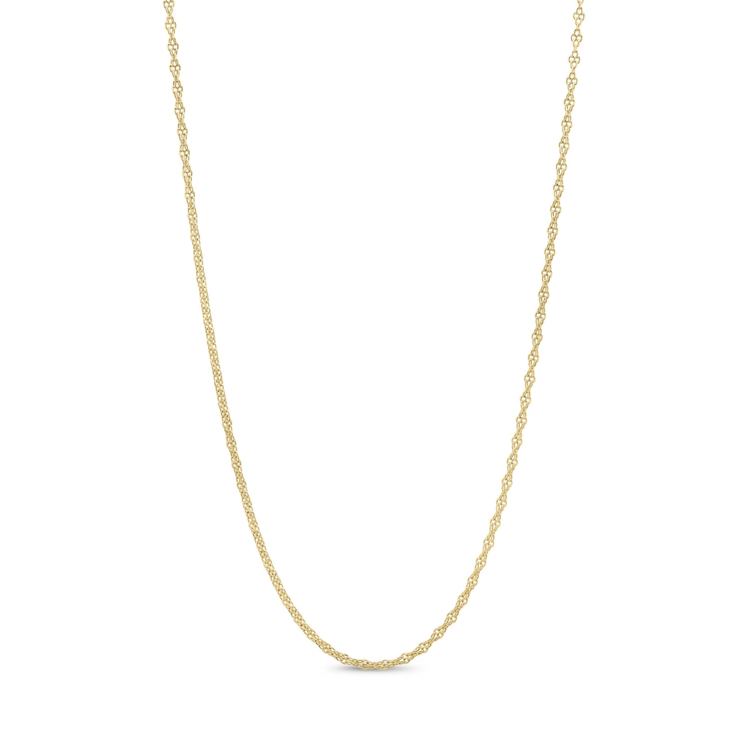9ct Yellow Gold Fancy Open Link Necklace