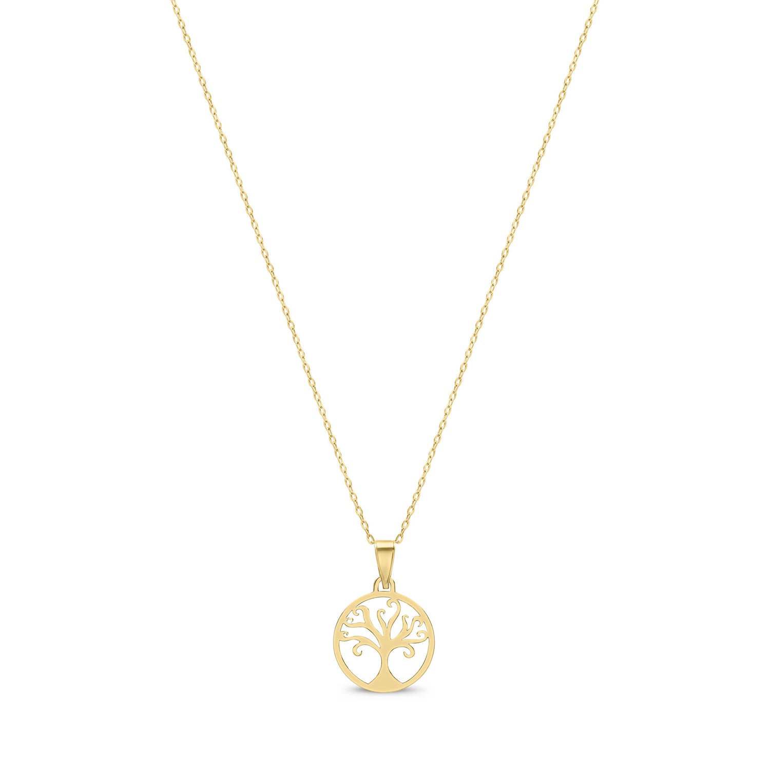 9ct Yellow Gold Tree of Life Pendant — 14mm