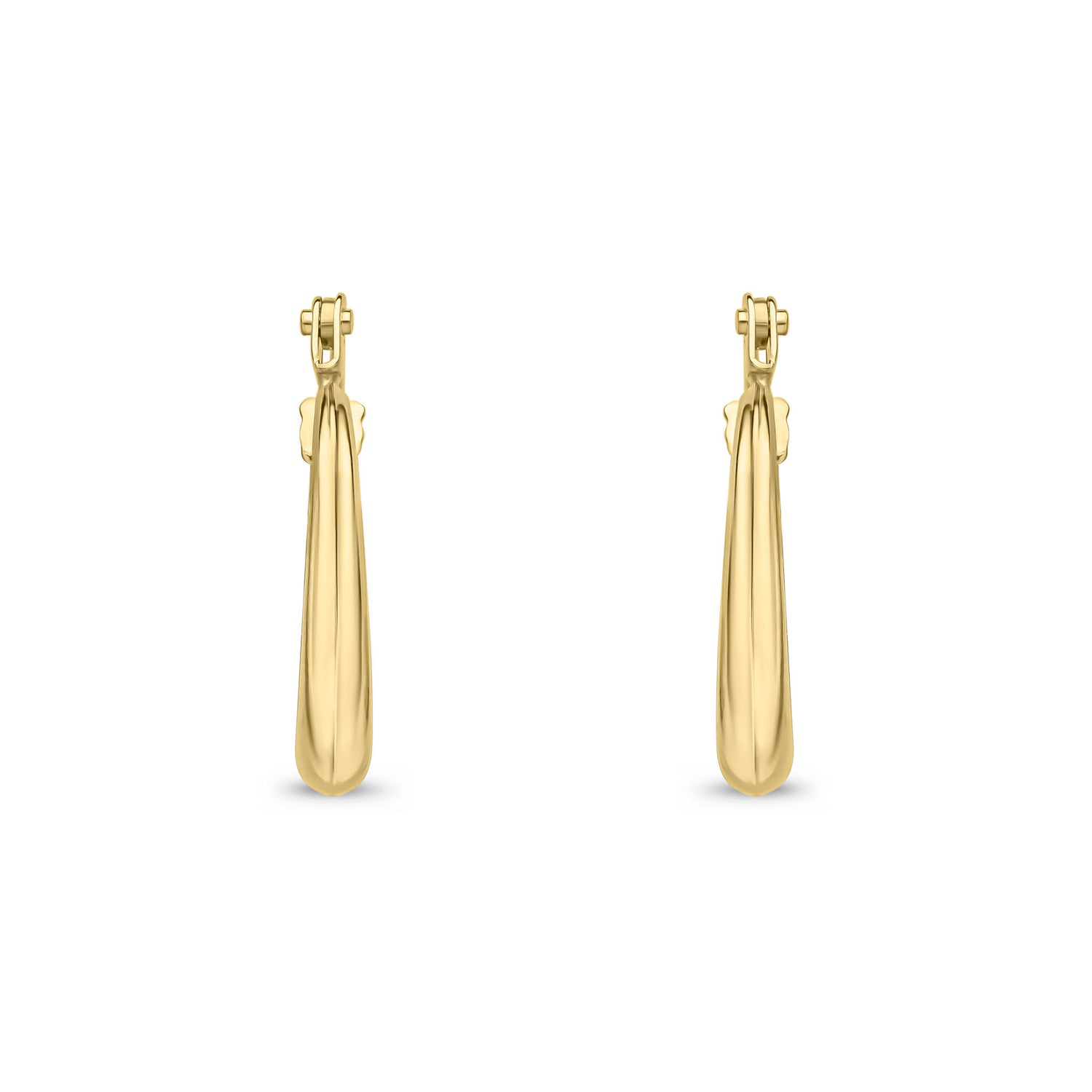 9ct Yellow Gold Polished Chunky Hoop Earrings — 13mm