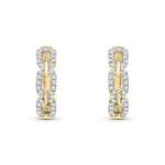 9ct Yellow Gold Natural Diamond Curb Link Huggie Earrings
