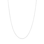 18ct White Gold 1.4mm Curb Chain Necklace