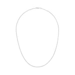18ct White Gold 1.4mm Curb Chain Necklace
