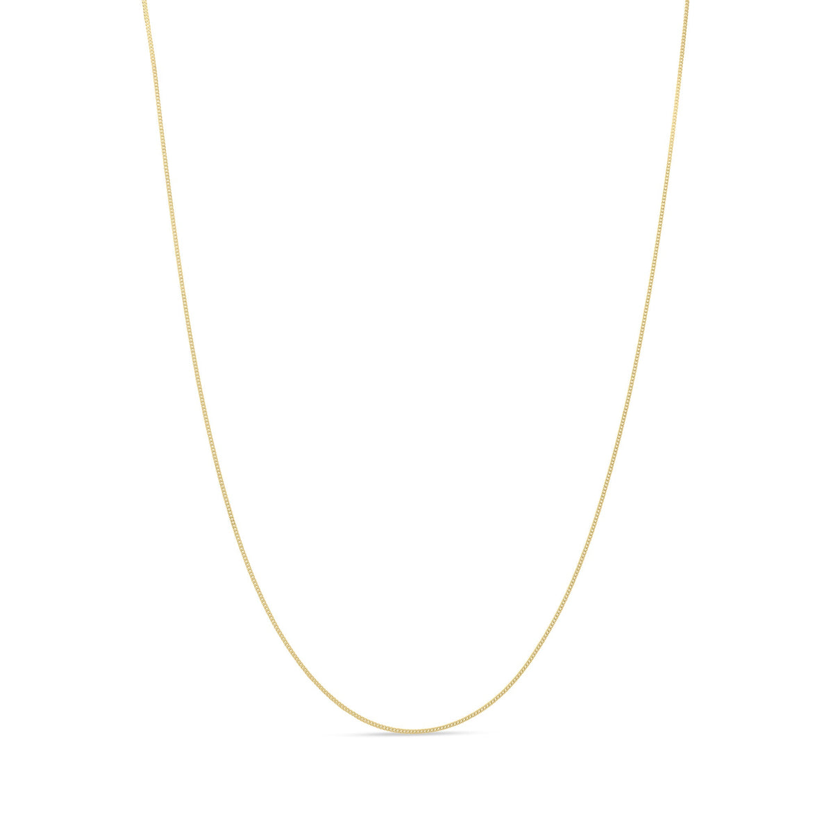 18ct Yellow Gold 1.1mm Curb Chain Necklace