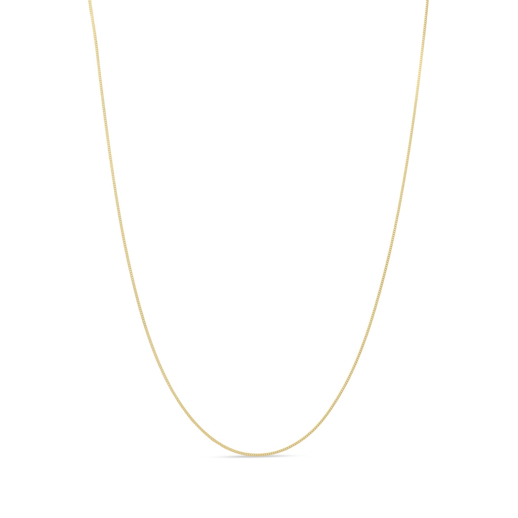 18ct Yellow Gold 1.1mm Curb Chain Necklace